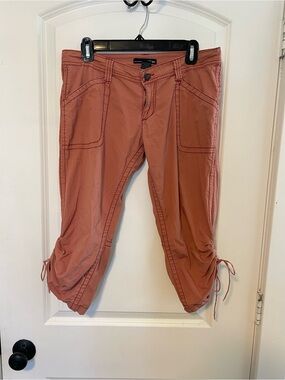 VNTG‎ Y2K Refuge Low Rise Rust Tie Up Capris